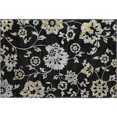 Premium Machine Washable Mayfield AMF856 Black 1'8" x 2'6" Rug
