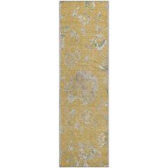 Premium Machine Washable Mayfield AMF856 Gold 2'3" x 7'6" Runner Rug