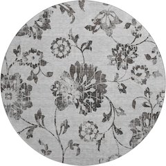 Premium Machine Washable Mayfield AMF856 Gray 8' x 8' Round Rug