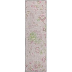 Premium Machine Washable Mayfield AMF856 Pink 2'3" x 7'6" Runner Rug