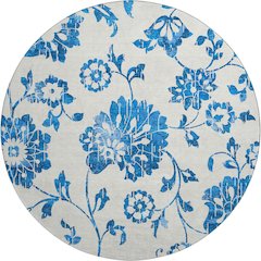 Premium Machine Washable Mayfield AMF856 White 8' x 8' Round Rug