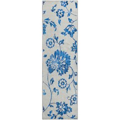Premium Machine Washable Mayfield AMF856 White 2'3" x 7'6" Runner Rug