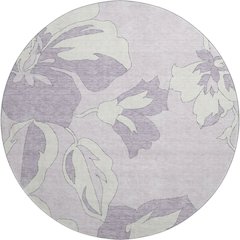 Premium Machine Washable Mayfield AMF857 Lavender 8' x 8' Round Rug