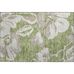 Premium Machine Washable Mayfield AMF857 Olive 1'8" x 2'6" Rug