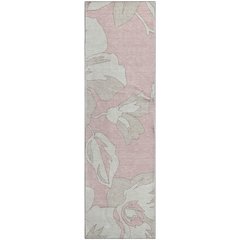 Premium Machine Washable Mayfield AMF857 Pink 2'3" x 7'6" Runner Rug