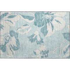 Premium Machine Washable Mayfield AMF857 Teal 1'8" x 2'6" Rug