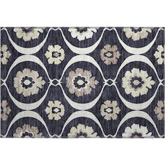 Premium Machine Washable Mayfield AMF858 Black 1'8" x 2'6" Rug