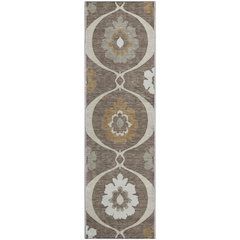 Premium Machine Washable Mayfield AMF858 Brown 2'3" x 7'6" Runner Rug