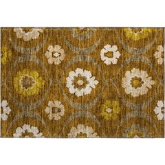 Premium Machine Washable Mayfield AMF858 Mocha 1'8" x 2'6" Rug