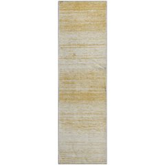 Premium Machine Washable Mayfield AMF859 Gold 2'3" x 7'6" Runner Rug