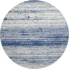 Premium Machine Washable Mayfield AMF859 Navy 8' x 8' Round Rug