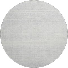 Premium Machine Washable Mayfield AMF859 Silver 8' x 8' Round Rug