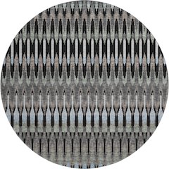 Premium Machine Washable Mayfield AMF860 Black 8' x 8' Round Rug