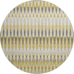 Premium Machine Washable Mayfield AMF860 Gold 8' x 8' Round Rug