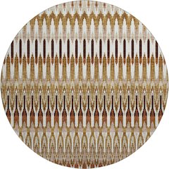 Premium Machine Washable Mayfield AMF860 Terracotta 8' x 8' Round Rug