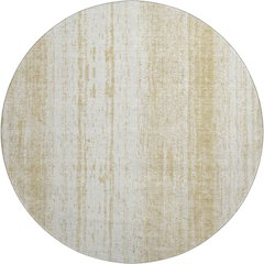 Premium Machine Washable Mayfield AMF861 Gold 8' x 8' Round Rug