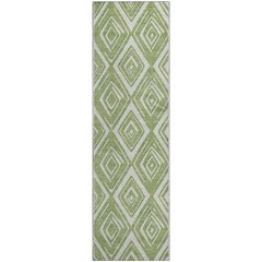 Premium Machine Washable Mayfield AMF862 Green 2'3" x 7'6" Runner Rug