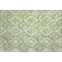 Premium Machine Washable Mayfield AMF862 Green 1'8" x 2'6" Rug