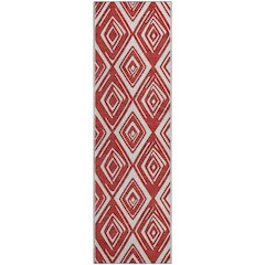 Premium Machine Washable Mayfield AMF862 Red 2'3" x 7'6" Runner Rug