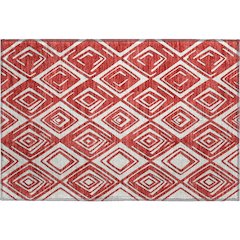 Premium Machine Washable Mayfield AMF862 Red 1'8" x 2'6" Rug