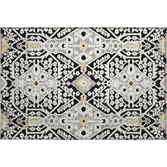 Premium Machine Washable Mayfield AMF863 Black 1'8" x 2'6" Rug