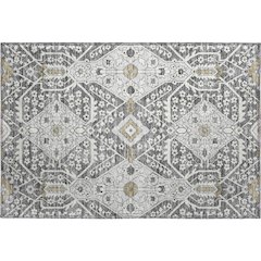 Premium Machine Washable Mayfield AMF863 Charcoal 1'8" x 2'6" Rug