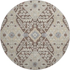 Premium Machine Washable Mayfield AMF863 Chocolate 8' x 8' Round Rug