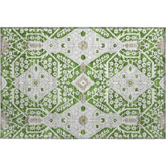 Premium Machine Washable Mayfield AMF863 Green 1'8" x 2'6" Rug
