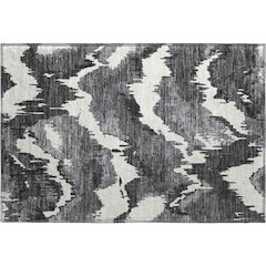 Premium Machine Washable Mayfield AMF865 Black 1'8" x 2'6" Rug