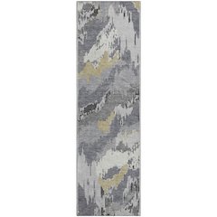 Premium Machine Washable Mayfield AMF865 Gray 2'3" x 7'6" Runner Rug