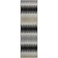 Premium Machine Washable Mayfield AMF867 Black 2'3" x 7'6" Runner Rug
