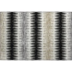 Premium Machine Washable Mayfield AMF867 Black 1'8" x 2'6" Rug