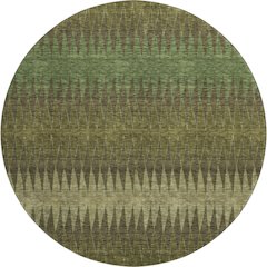 Premium Machine Washable Mayfield AMF867 Olive 8' x 8' Round Rug