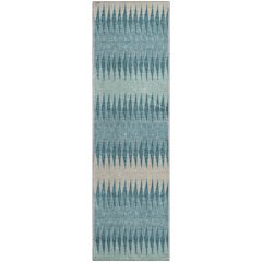 Premium Machine Washable Mayfield AMF867 Teal 2'3" x 7'6" Runner Rug