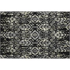 Premium Machine Washable Mayfield AMF868 Black 1'8" x 2'6" Rug
