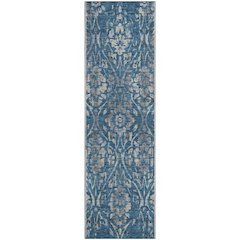 Premium Machine Washable Mayfield AMF868 Blue 2'3" x 7'6" Runner Rug
