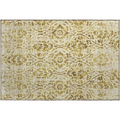 Premium Machine Washable Mayfield AMF868 Gold 1'8" x 2'6" Rug