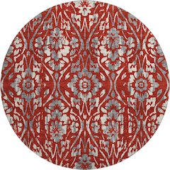 Premium Machine Washable Mayfield AMF868 Red 8' x 8' Round Rug