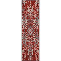Premium Machine Washable Mayfield AMF868 Red 2'3" x 7'6" Runner Rug