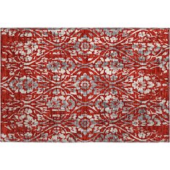 Premium Machine Washable Mayfield AMF868 Red 1'8" x 2'6" Rug