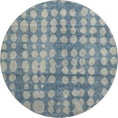 Premium Machine Washable Mayfield AMF869 Denim 8' x 8' Round Rug