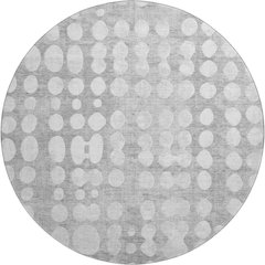 Premium Machine Washable Mayfield AMF869 Gray 8' x 8' Round Rug