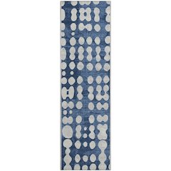 Premium Machine Washable Mayfield AMF869 Navy 2'3" x 7'6" Runner Rug