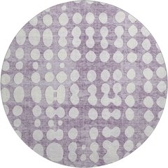 Premium Machine Washable Mayfield AMF869 Purple 8' x 8' Round Rug