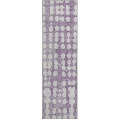 Premium Machine Washable Mayfield AMF869 Purple 2'3" x 7'6" Runner Rug