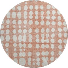Premium Machine Washable Mayfield AMF869 Salmon 8' x 8' Round Rug