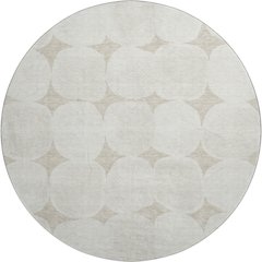 Premium Machine Washable Mayfield AMF870 Beige 8' x 8' Round Rug