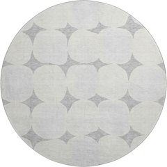Premium Machine Washable Mayfield AMF870 Gray 8' x 8' Round Rug