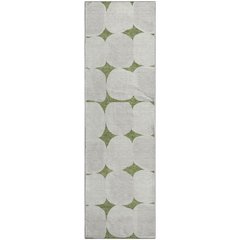 Premium Machine Washable Mayfield AMF870 Green 2'3" x 7'6" Runner Rug