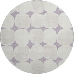 Premium Machine Washable Mayfield AMF870 Lavender 8' x 8' Round Rug